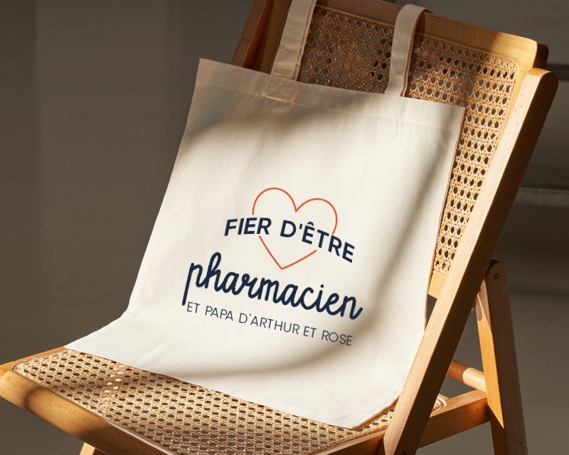 Tote bag personnalisable - Fier d'être pharmacien