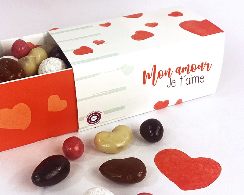 Petite boite assortiment de chocolats - Amour