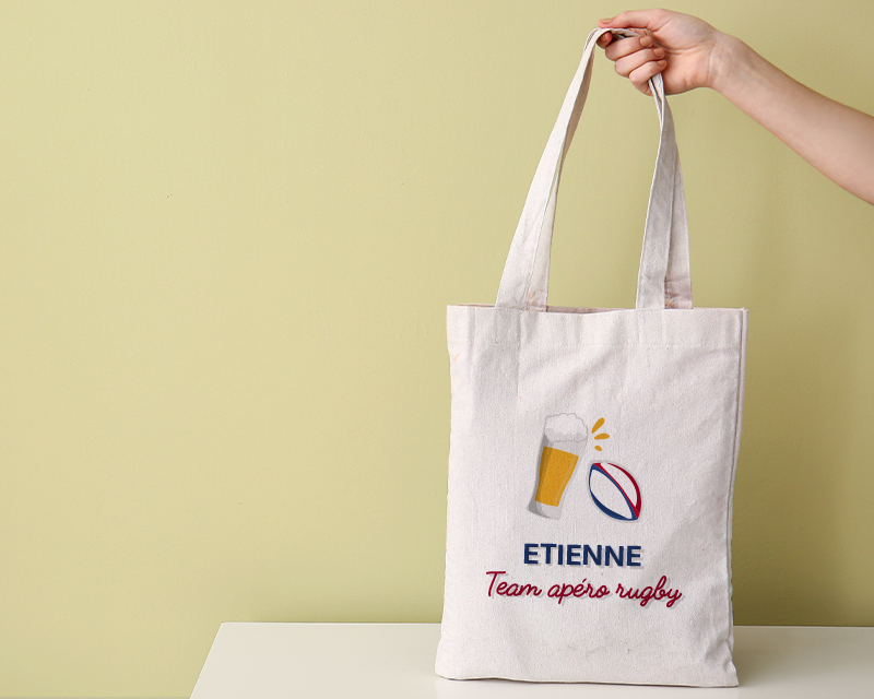 Tote bag personnalisé - Apéro Rugby