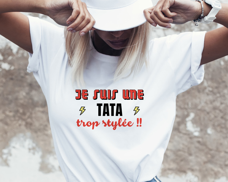 T-shirt Blanc Femme Personnalisable - Collection Rock & Roll