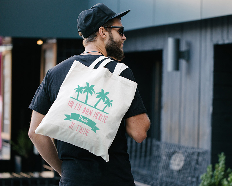 Tote bag palmier