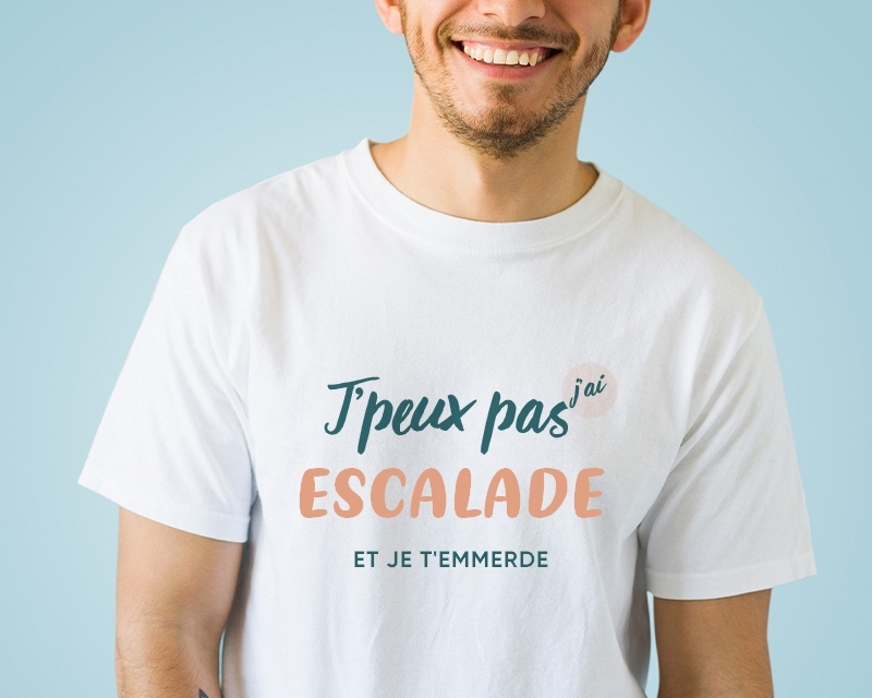 T Shirt homme à personnaliser - J'peux pas j'ai escalade