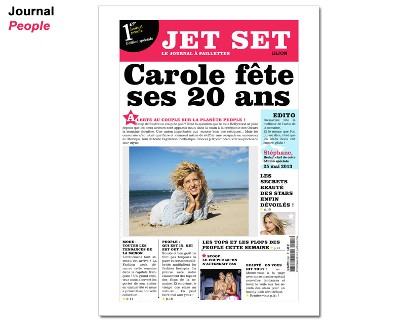 Fausse Une de Journal - People