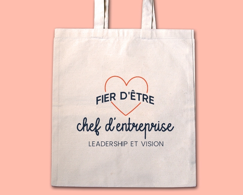 Tote bag personnalisable - Fier d'être chef d'entreprise