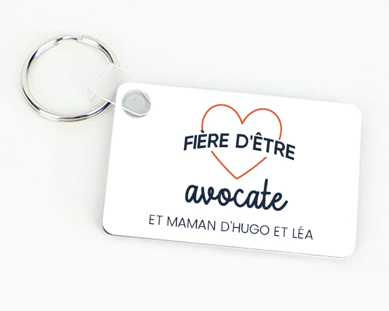 Porte-clés personnalisable - Fière d'être avocate