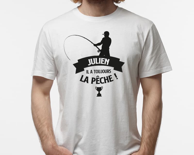 Voir l'image 3 du produit T-shirt blanc homme Personnalisable - Meilleur pêcheur
