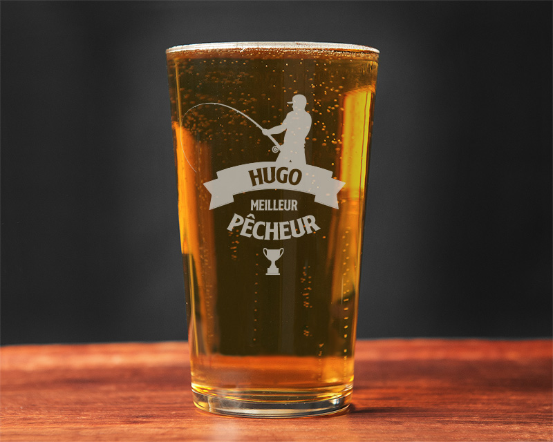 Verre à bière Personnalisable - Meilleur pêcheur