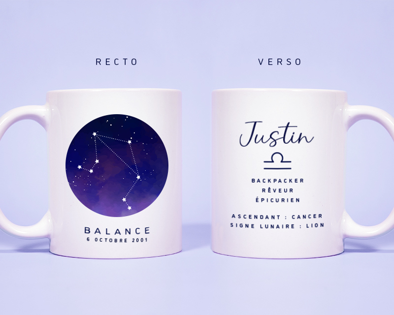 Mug personnalisé Constellation - Balance