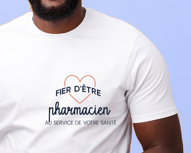 T-shirt Homme personnalisable - Fier d'être pharmacien