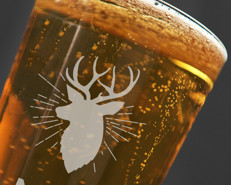 Verre à bière Personnalisable - Cerf