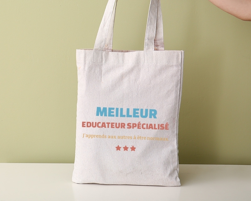 Tote bag personnalisable - Meilleur Educateur spécialisé