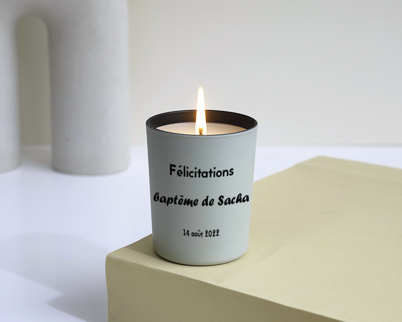 Bougie gravée Personnalisable - Message