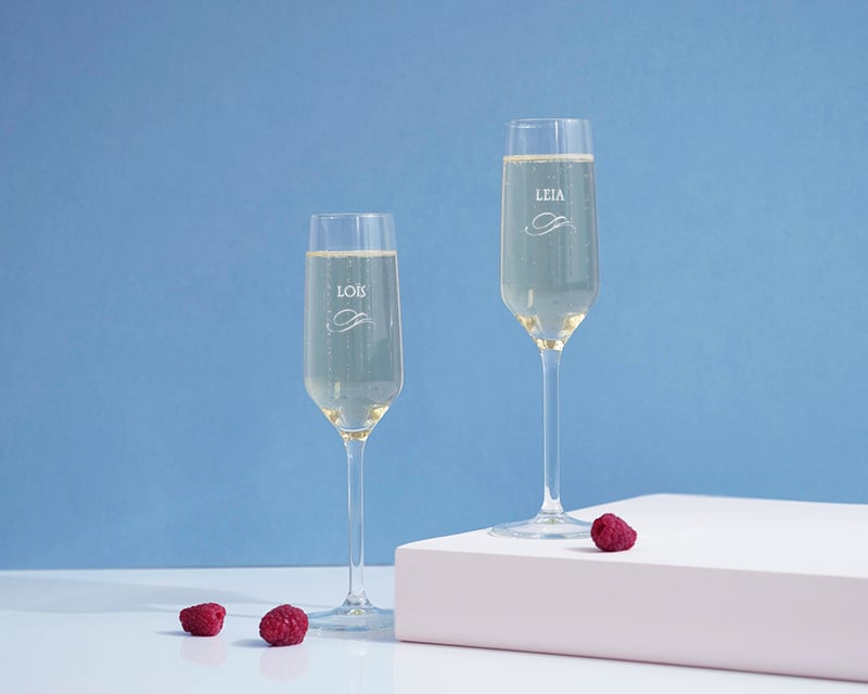 Flûtes à champagne personnalisées - Prénom