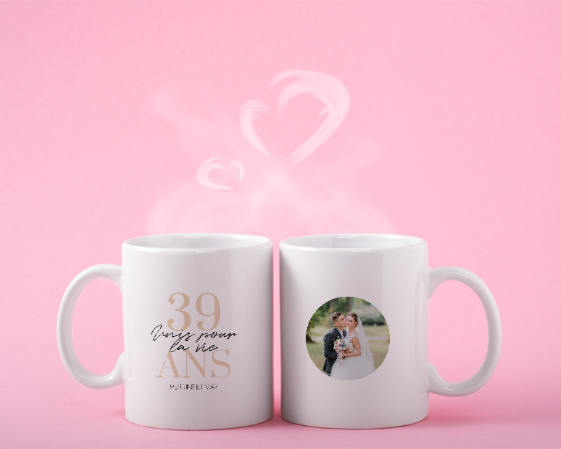 Mug personnalisé anniversaire de mariage - Noces de Crêpe