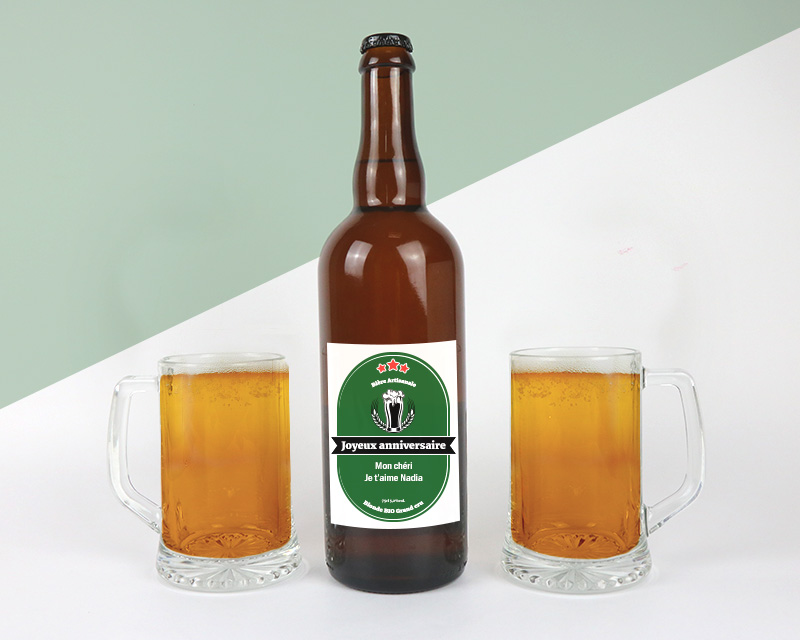 Bouteille de bière BIO Personnalisable - Classique