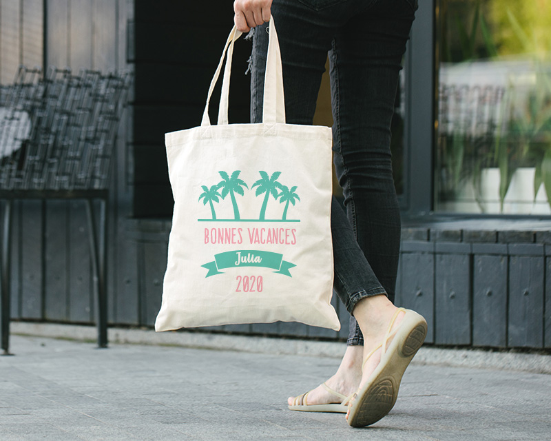 Tote bag personnalisé palmier