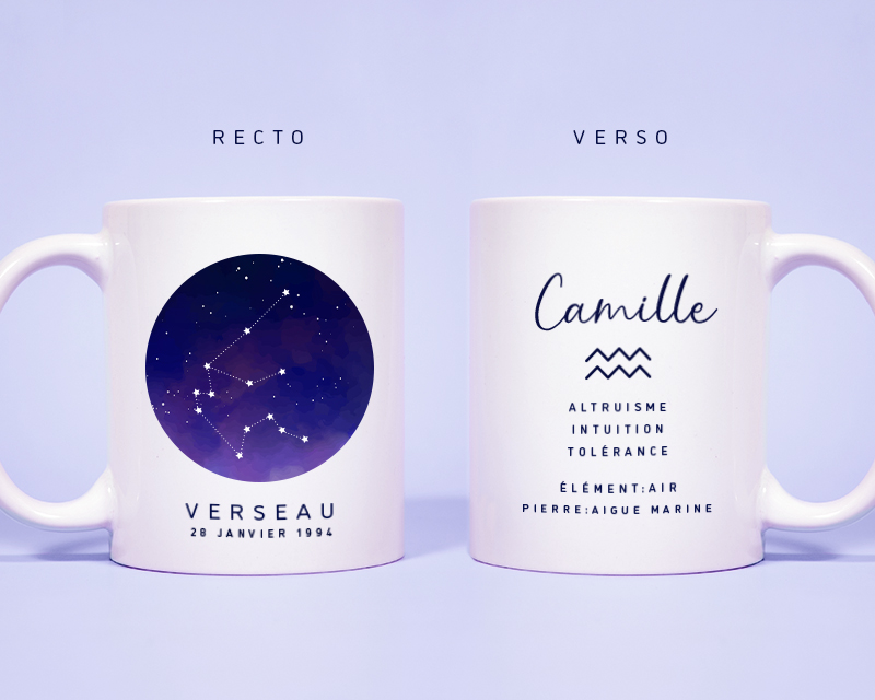 Mug personnalisé Constellation - Verseau