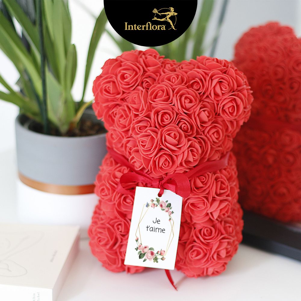 Ours en roses personnalisé - Cadeaux.com pour Interflora