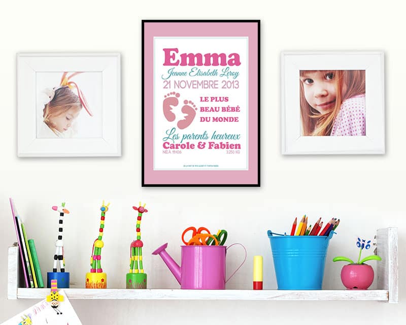 Affiche Naissance Baby Girl
