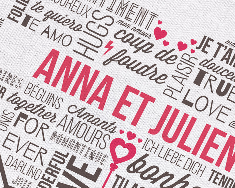 T-shirt femme mots d'Amour