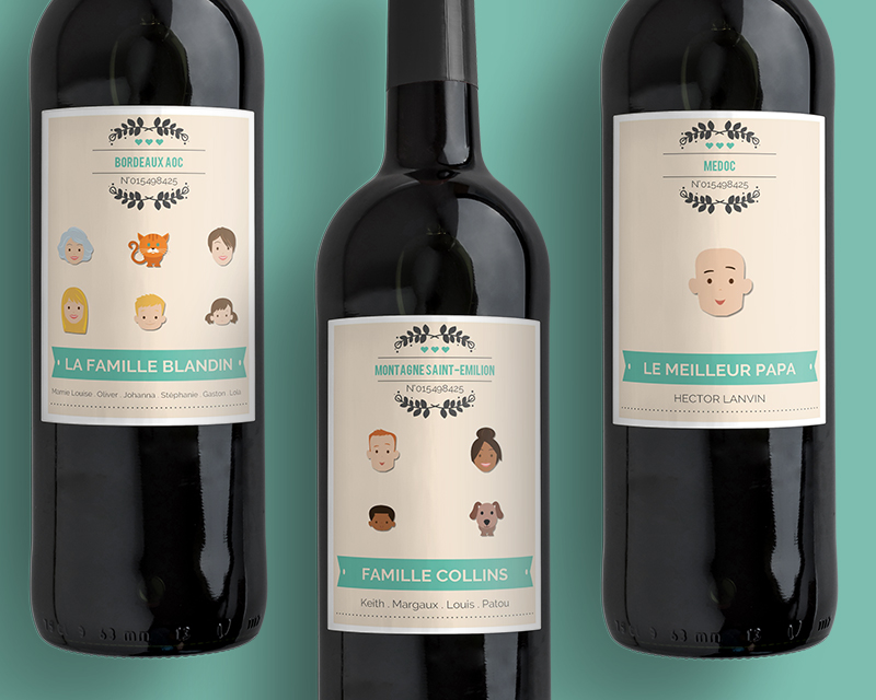 Bouteilles de vin de Bordeaux Family Circus