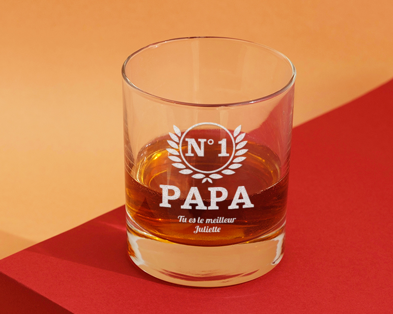Verre à whisky personnalisé - Papa N°1