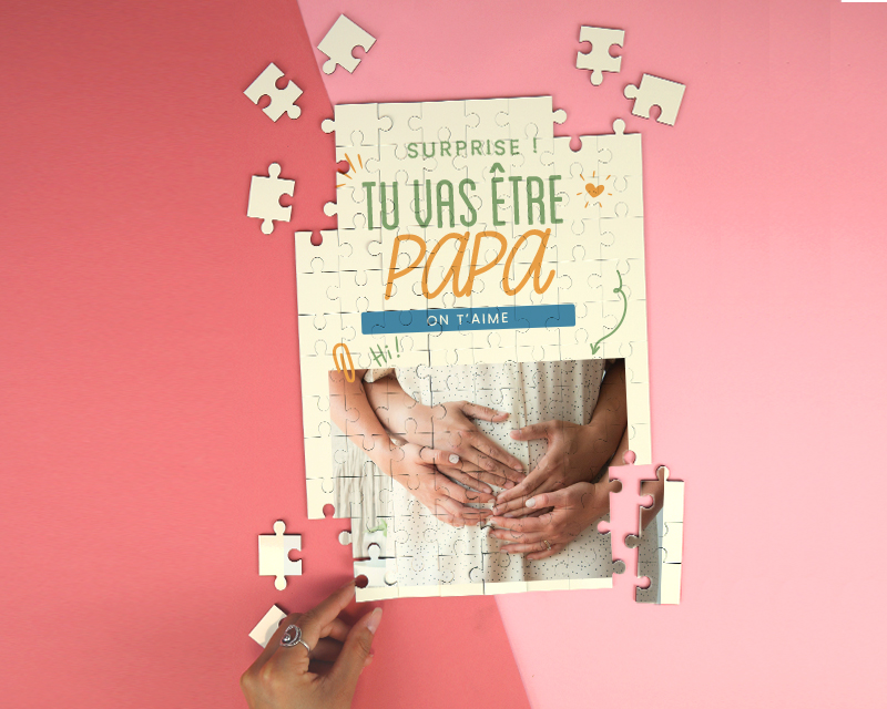 Puzzle personnalisable - Tu vas être papa