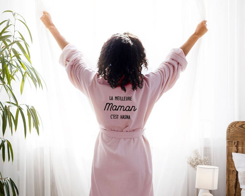 Cadeau peignoir personnalisable pour femme de 18 ans message personnalise Cadeaux