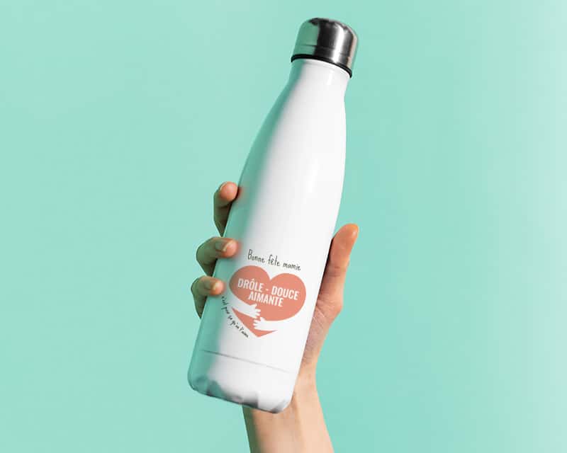 Bouteille isotherme personnalisée C'est pour ça qu'on t'aime