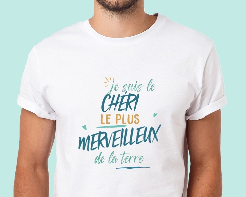 T-Shirt homme personnalisé : Chéri le plus...