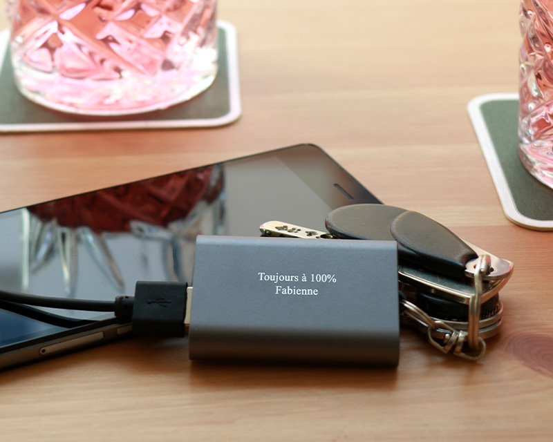 Batterie externe porte-clés personnalisée