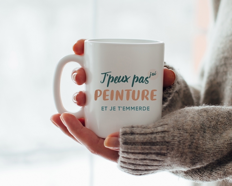 Mug personnalisable - J'peux pas j'ai peinture