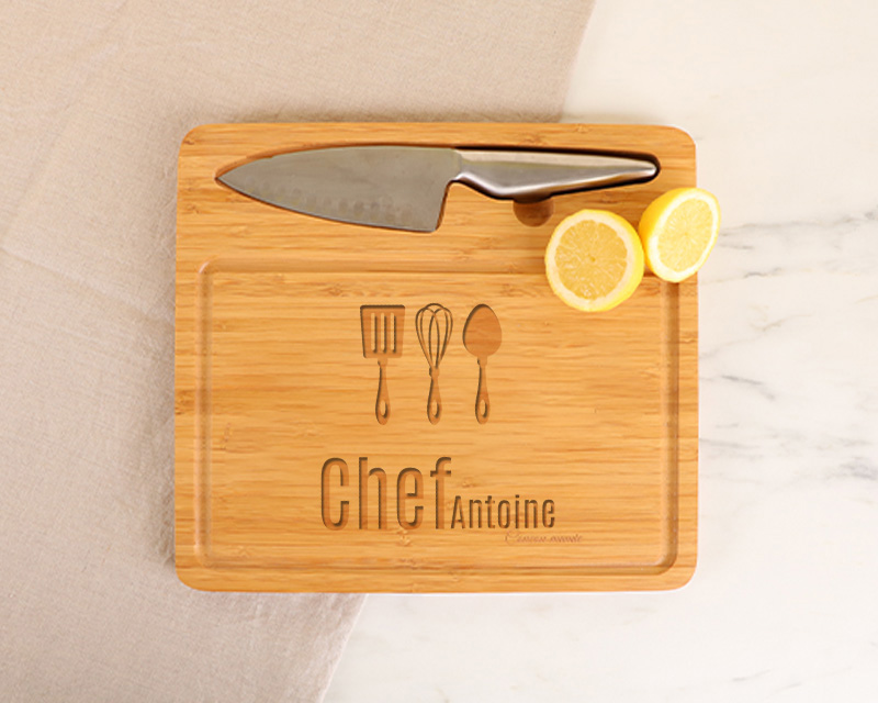 Planche à découper avec couteau des Chefs