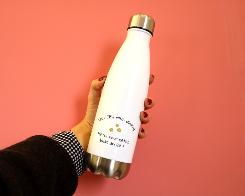 Bouteille en inox design cadeau maîtresse
