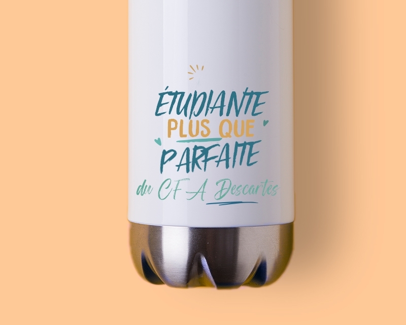 Gourde isotherme personnalisée - Étudiante la plus...