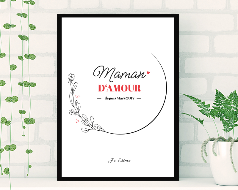Affiche personnalisée - Maman Depuis
