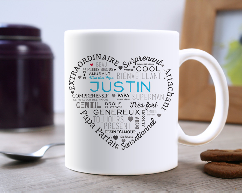 Mug Petits mots pour Papa Photo