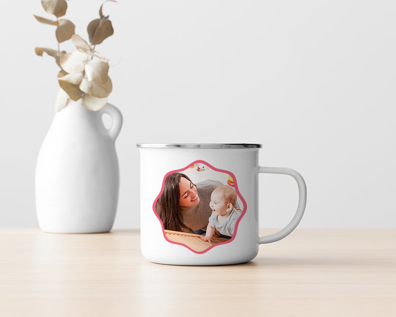 Tasse en émail personnalisée photo - Nounou