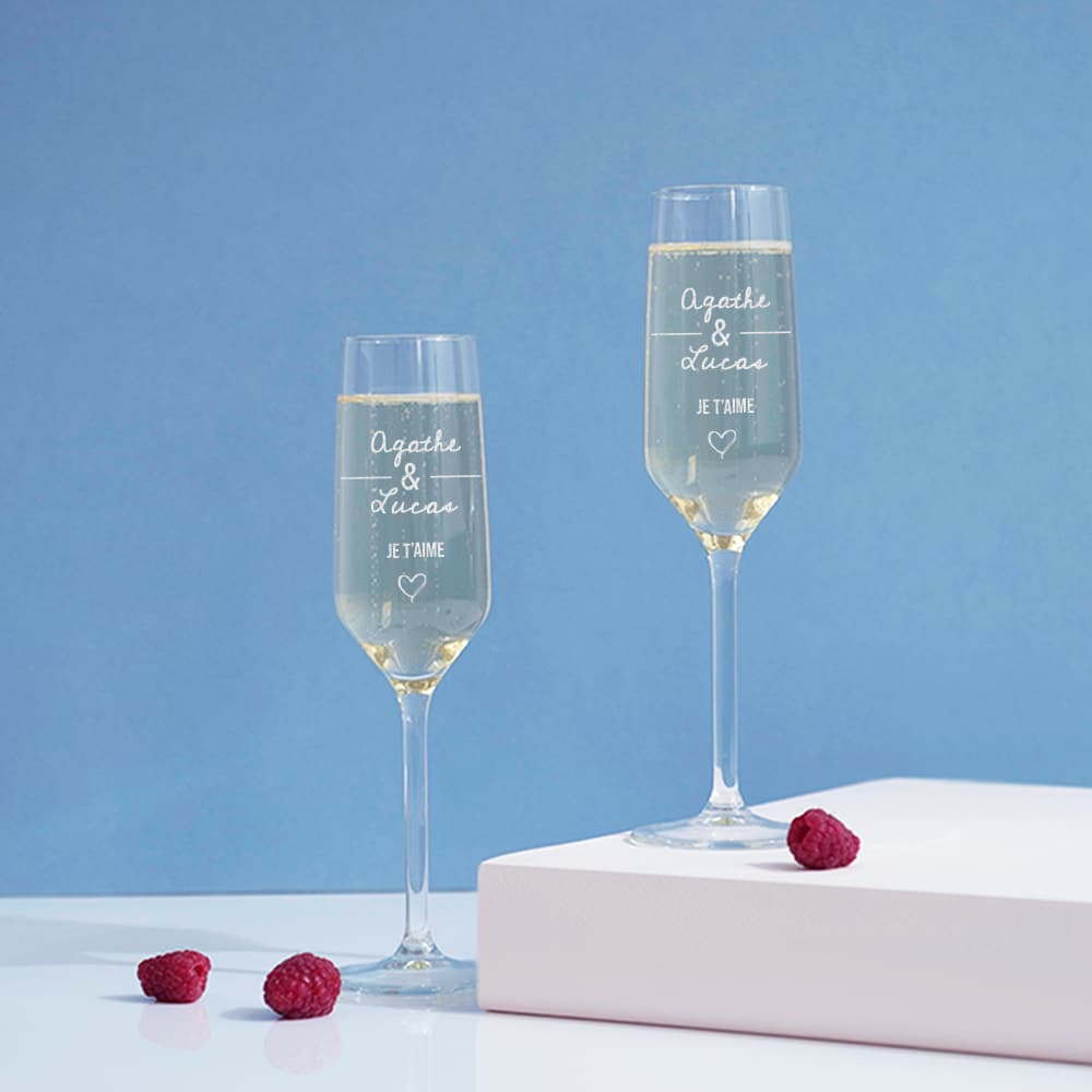 Flûtes à champagne personnalisées - Cadeaux.com