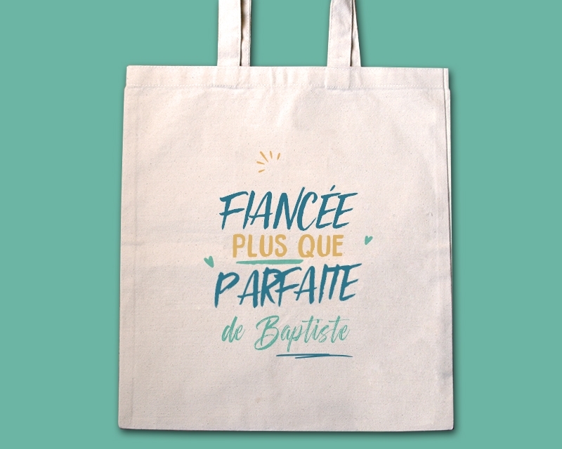 Tote bag personnalisé - Fiancée la plus...