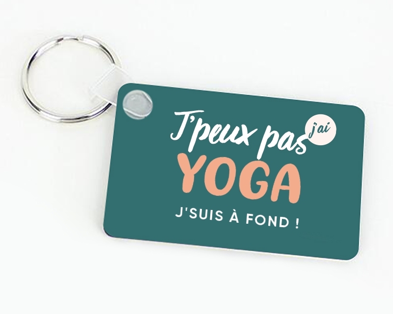 Porte clés personnalisable - J'peux pas j'ai yoga