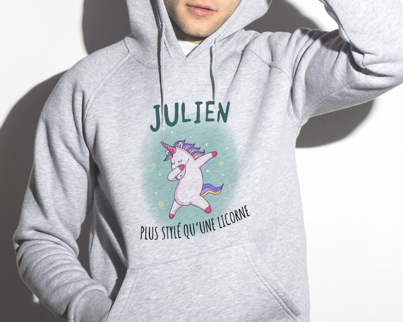 Sweat à capuche Personnalisable - Licorne Swag