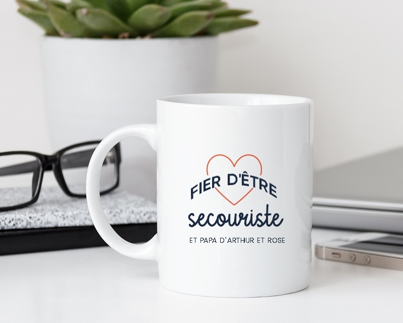 Mug personnalisable - Fier d'être secouriste