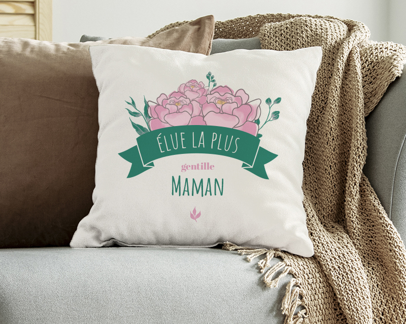 Coussin personnalisé - Collection Maman fleurie