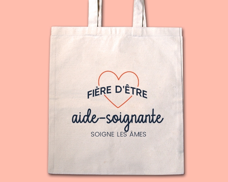 Tote bag personnalisable - Fière d'être aide-soignante