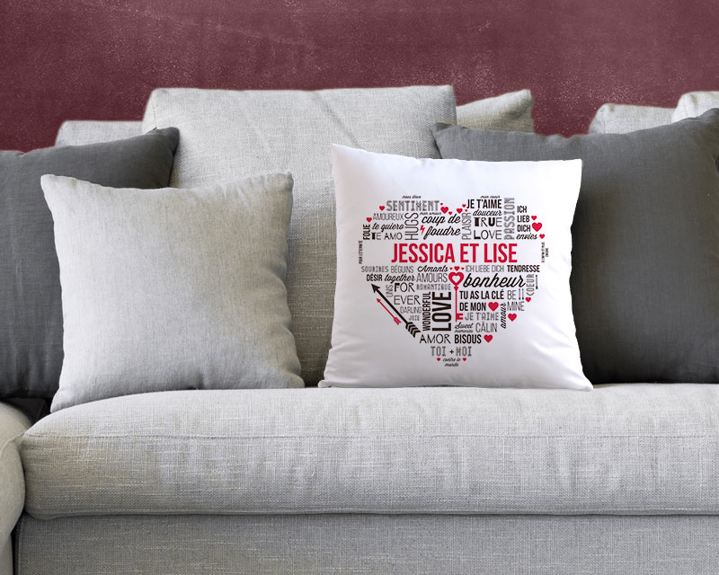 Coussin mots d'Amour