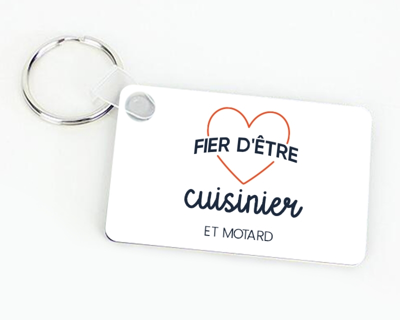 Porte-clés personnalisable - Fier d'être cuisinier