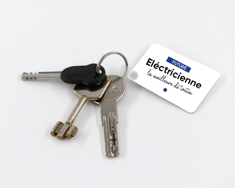 Porte-clef personnalisable - Future eléctricienne