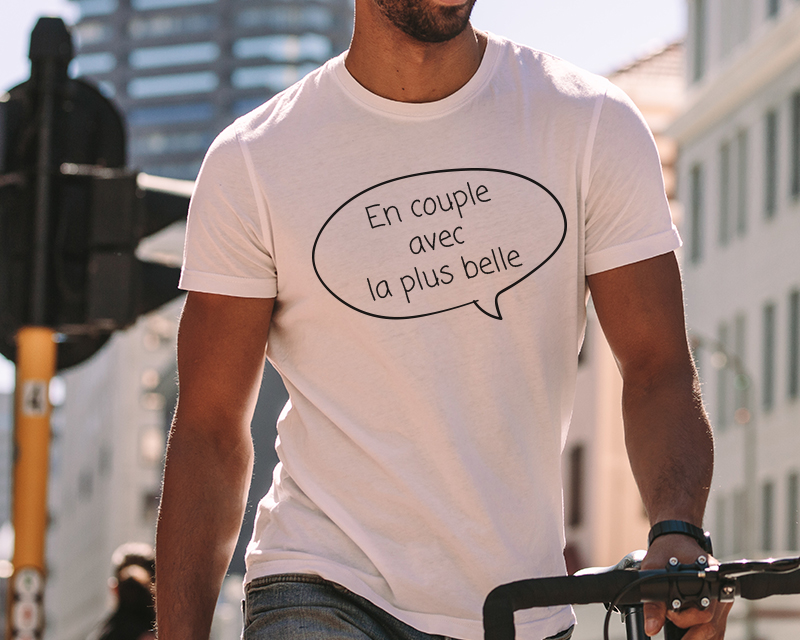T-shirt blanc homme Personnalisable - Bulle dialogue