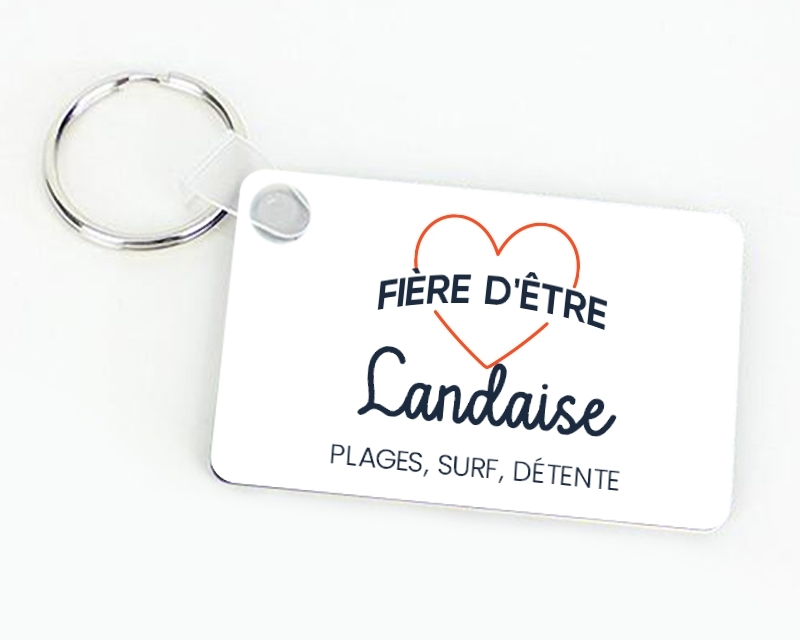 Porte-clés personnalisable - Fière d'être Landaise